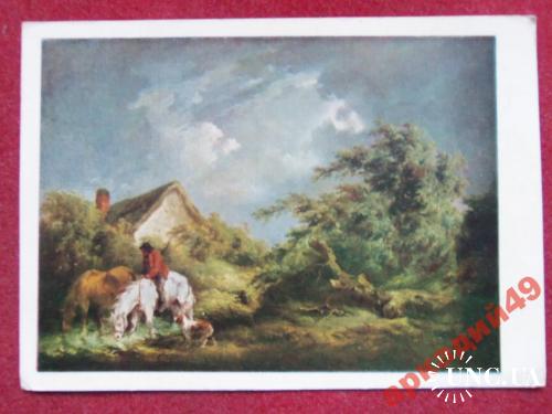 открытки(пейзаж) антиквар-худМорланд 1956г
