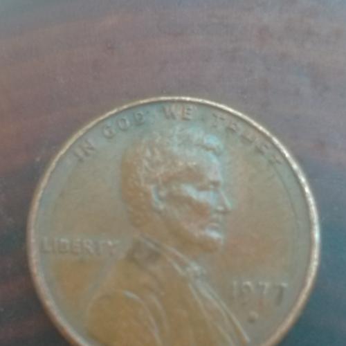 Один цент (пенни) Соединённых Штатов Америки 1977 год