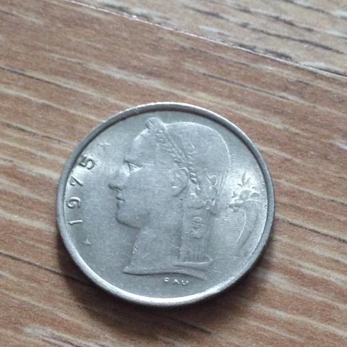 Монета 1 франк 1975 Бельгия