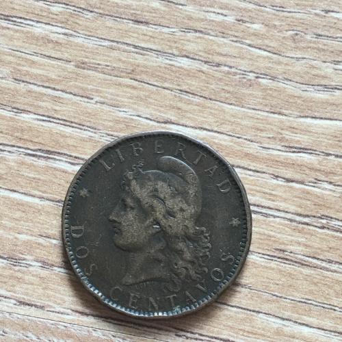 Монета Аргентина 2 сентаво 1893