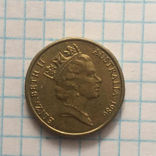 Монета Австралия 1 доллар 1986