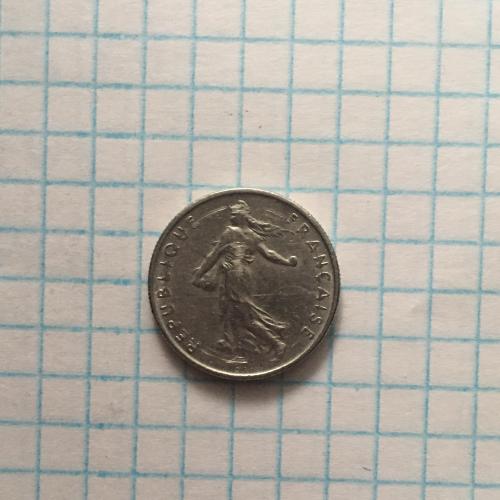 Монета Франция, 1/2 франка 1969 г.