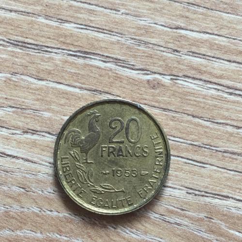 Монета Франция 20 франков 1953 год