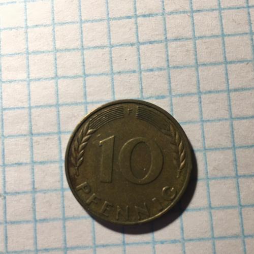 Монета Германия 10 пфенингов 1950 г