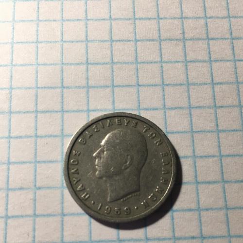Монета Греция 1 драхма 1959