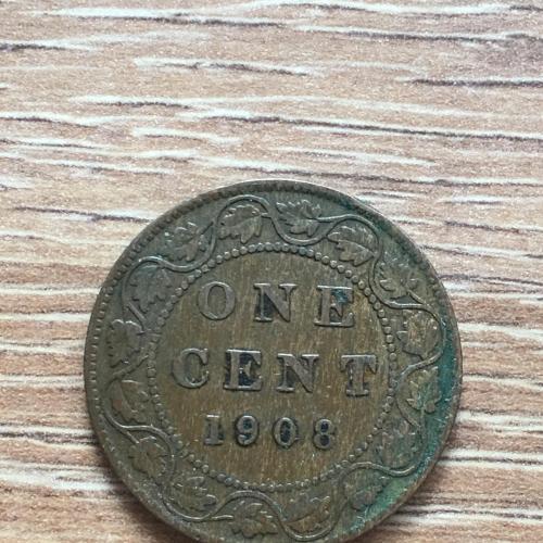 Монета Канада 1 цент 1908 г.