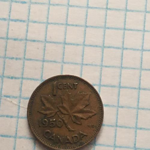 Монета Канада 1 цент 1950