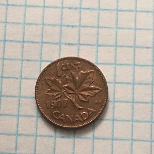 Монета Канада, 1 цент 1977 год