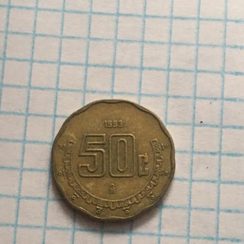 Монета Мексика 50 центавос 1993 год