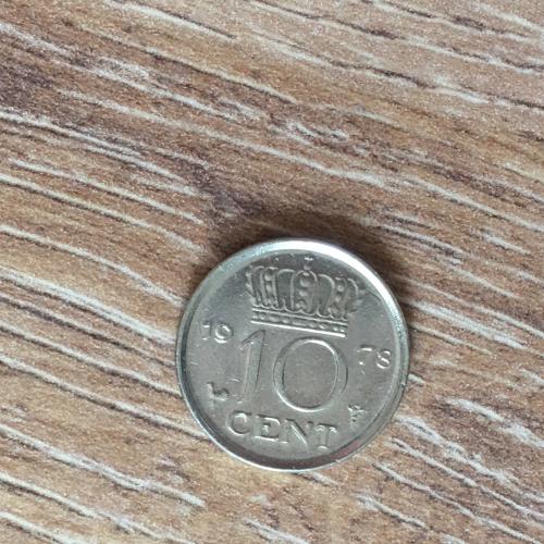 Монета Нидерланды 10 центов 1978