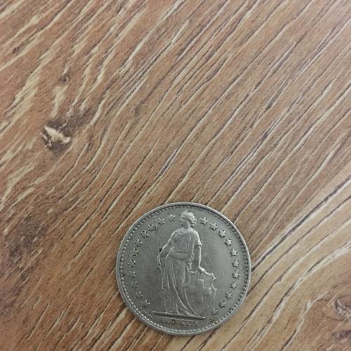 Монета Швейцария, 1 франк 1968.