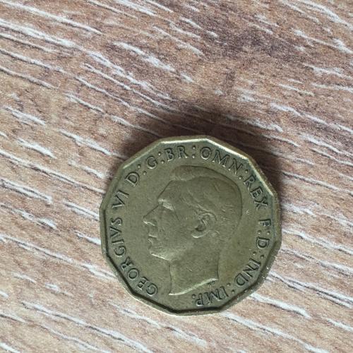 Монета Великобритания 3 пенса 1941