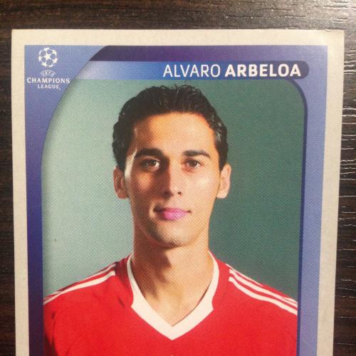 Наклейка.  Alvaro Arbeloa.  Champions League 2008-2009. PANINI.