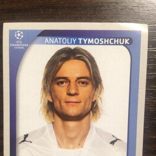 Наклейка. Anatoliy Tymoshchuk.  Champions League 2008-2009. PANINI.