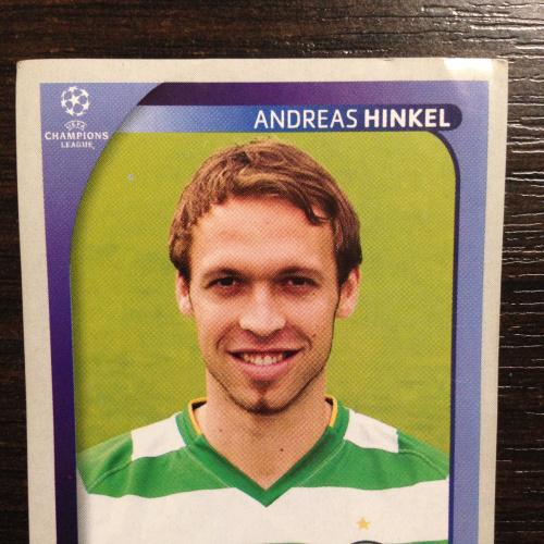 Наклейка. Andreas Hinkel.  Champions League 2008-2009.  PANINI.