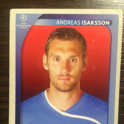 Наклейка. Andreas Isaksson.  Champions League 2008-2009. PANINI.