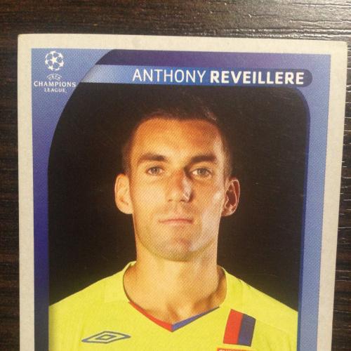 Наклейка. Anthony Reveillere.  Champions League 2008-2009. PANINI.