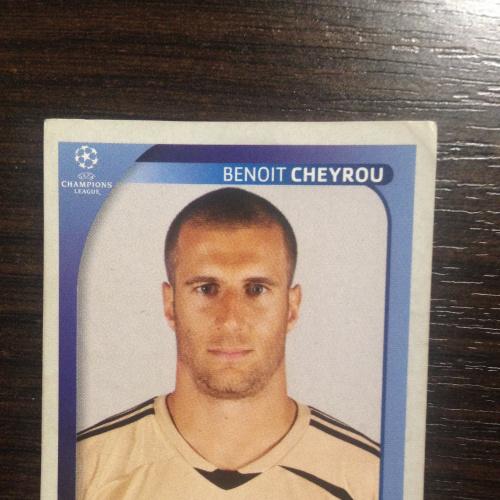 Наклейка. Benoit Cheyrou.  Champions League 2008-2009. PANINI.