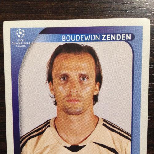 Наклейка. Boudewijn  Zenden. Champions League 2008-2009. PANINI.