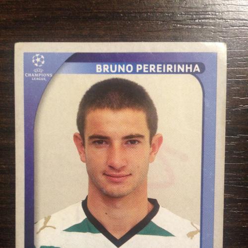 Наклейка. Bruno Pereirinha.  Champions League 2008-2009. PANINI.