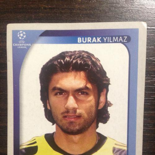 Наклейка. Burak Yilmaz.  Champions League 2008-2009. PANINI.