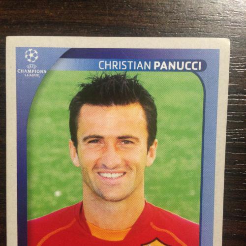 Наклейка. Christian Panucci.  Champions League 2008-2009. PANINI.