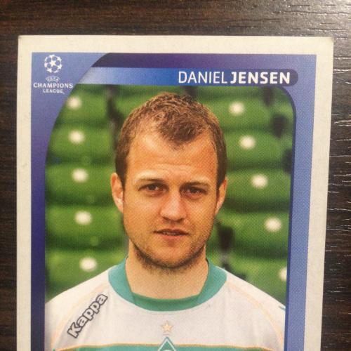 Наклейка. Daniel Jensen.  Champions League 2008-2009. PANINI.