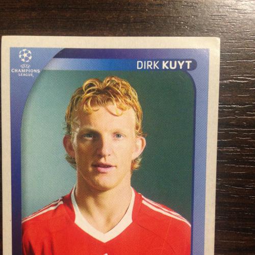 Наклейка. Dirk Kuyt.  Champions League 2008-2009. PANINI.