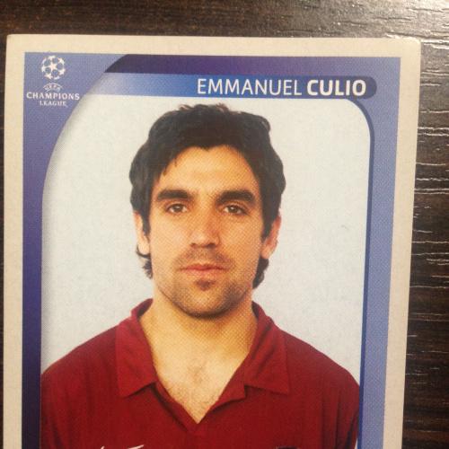 Наклейка. Emmanuel Culio.  Champions League 2008-2009. PANINI.