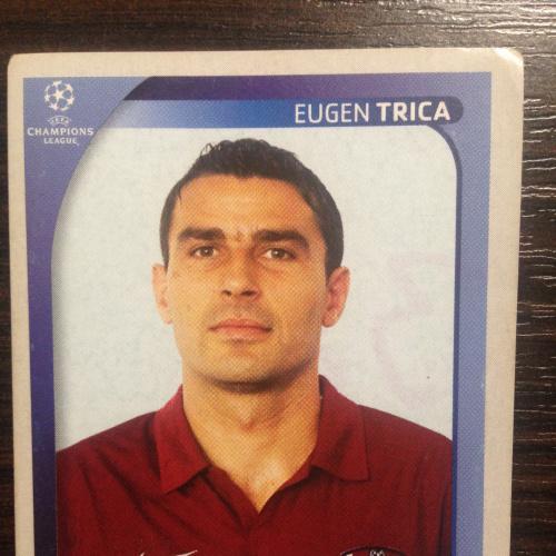 Наклейка. Eugin Trica.  Champions League 2008-2009. PANINI.