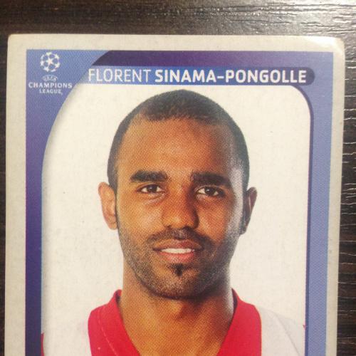 Наклейка. Florent Sinama-Pongolle.  Champions League 2008-2009. PANINI.