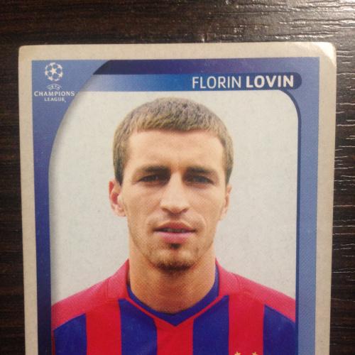 Наклейка. Florin Lovin.  Champions League 2008-2009. PANINI.