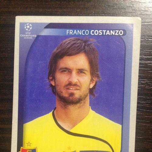 Наклейка. Franco Costanzo.  Champions League 2008-2009. PANINI.