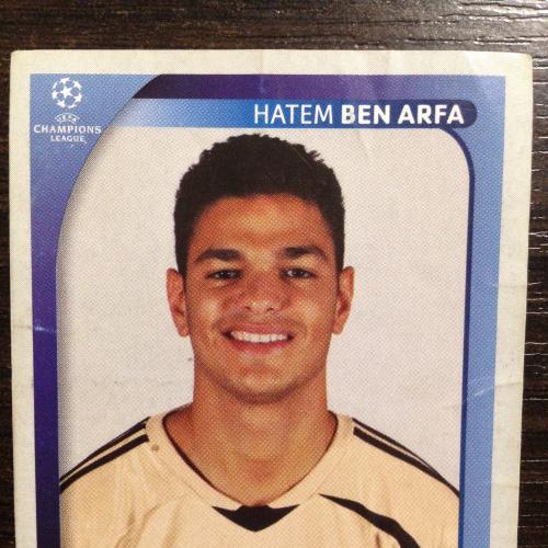 Наклейка. Hatem Ben Arfa. Champions League 2008-2009. PANINI.