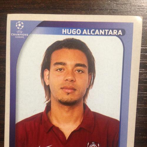 Наклейка. Hugo Alcantara.  Champions League 2008-2009. PANINI.
