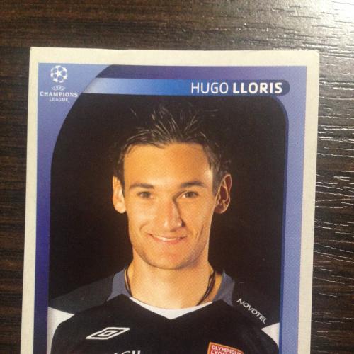 Наклейка. Hugo Lloris.  Champions League 2008-2009. PANINI.