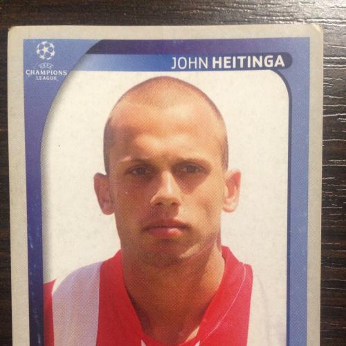 Наклейка. John Heitinga.  Champions League 2008-2009. PANINI.