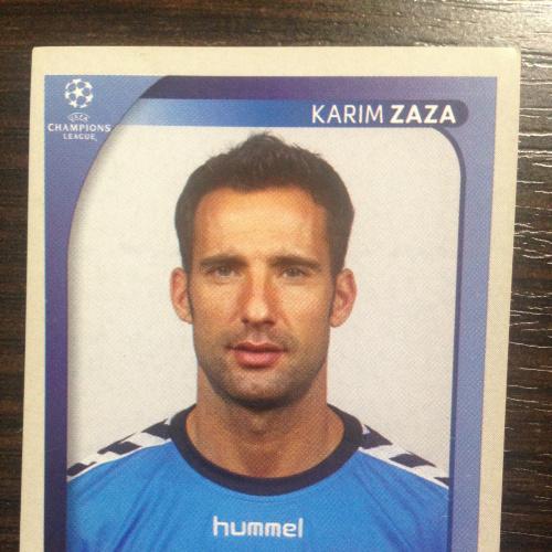 Наклейка. Karim Zaza.  Champions League 2008-2009. PANINI.