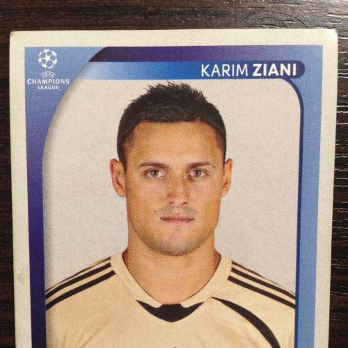 Наклейка. Karim Ziani. Champions League 2008-2009. PANINI.