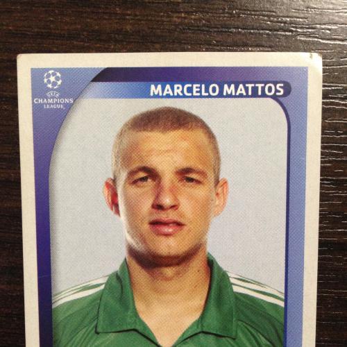 Наклейка. Marcelo Mattos. Champions League 2008-2009.  PANINI.