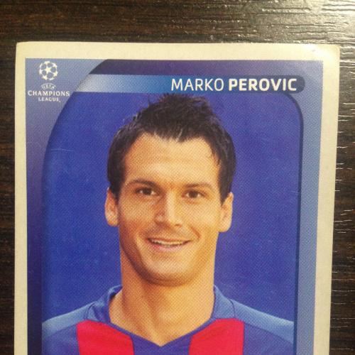 Наклейка. Marco Perovic.  Champions League 2008-2009. PANINI.