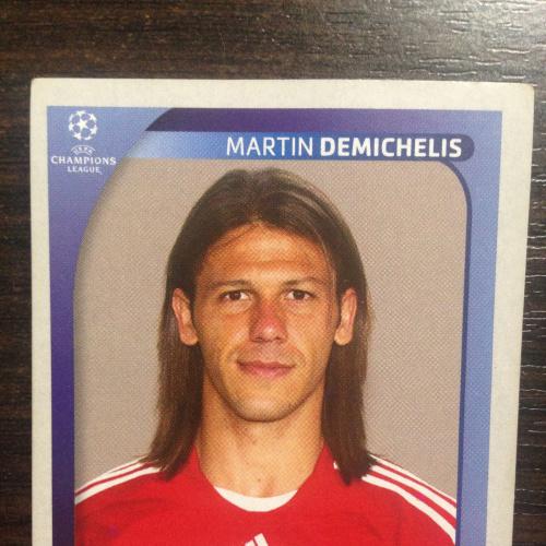 Наклейка. Martin Demichelis.  Champions League 2008-2009. PANINI.