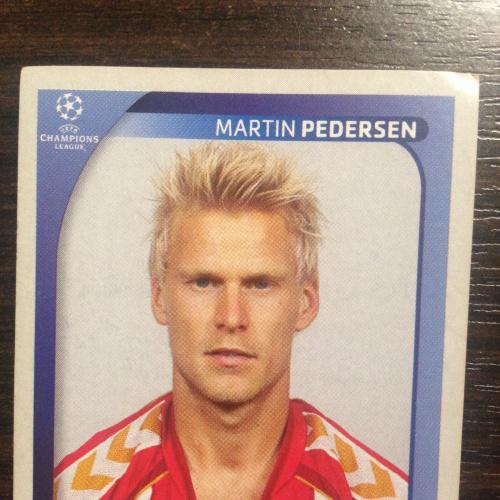 Наклейка. Martin Pedersen.  Champions League 2008-2009. PANINI.