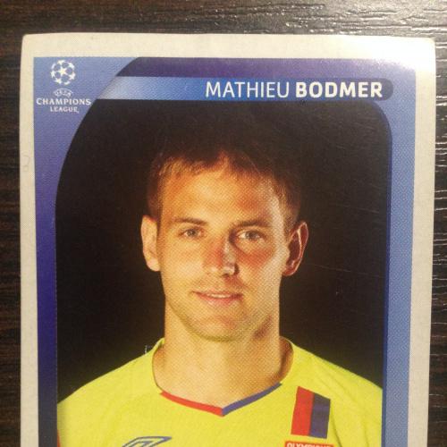Наклейка. Mathieu Bodmer.  Champions League 2008-2009. PANINI.