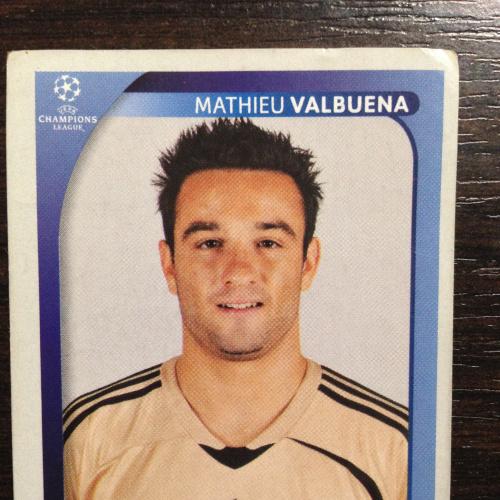 Наклейка. Mathieu Valbuena. Champions League 2008-2009. PANINI.