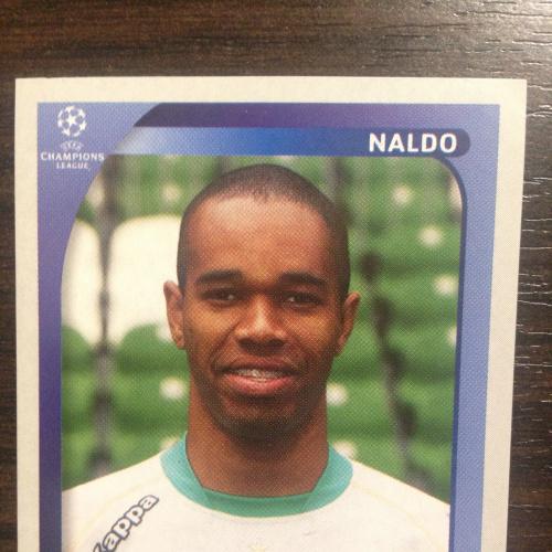 Наклейка. Naldo.  Champions League 2008-2009. PANINI.