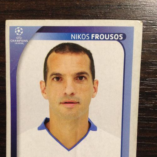 Наклейка. Nikos Frousos.  Champions League 2008-2009. PANINI.
