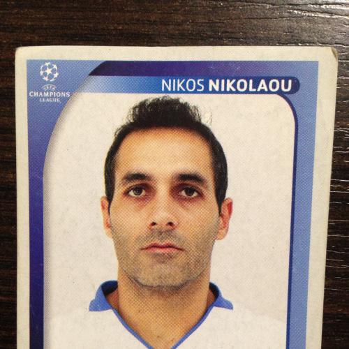 Наклейка. Nikos Nikolaou.  Champions League 2008-2009. PANINI.