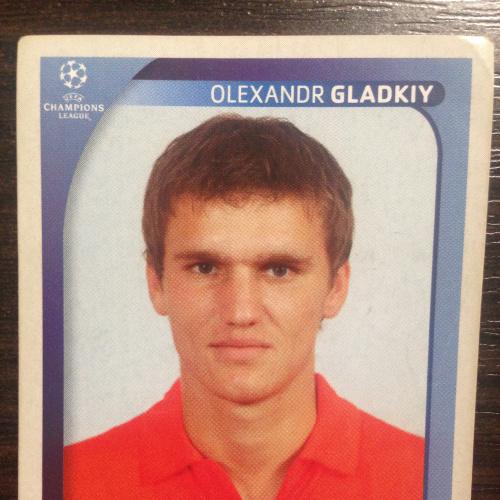 Наклейка. Olexandr Gladkiy.  Champions League 2008-2009. PANINI.
