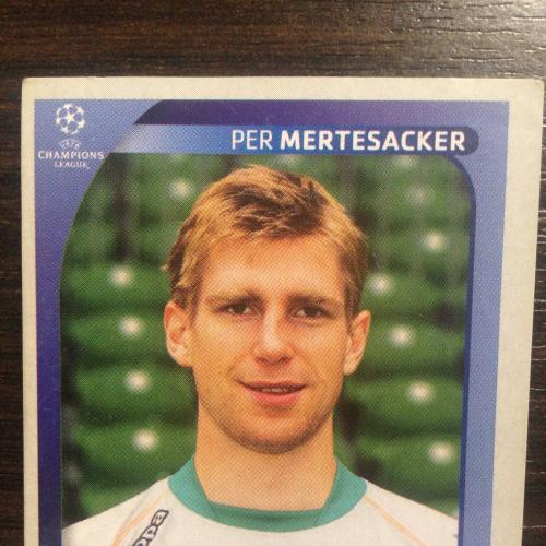 Наклейка. Per Mertesacker.  Champions League 2008-2009. PANINI.